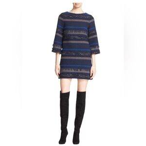 Alice + Olivia Blue Multi Tweed Dress